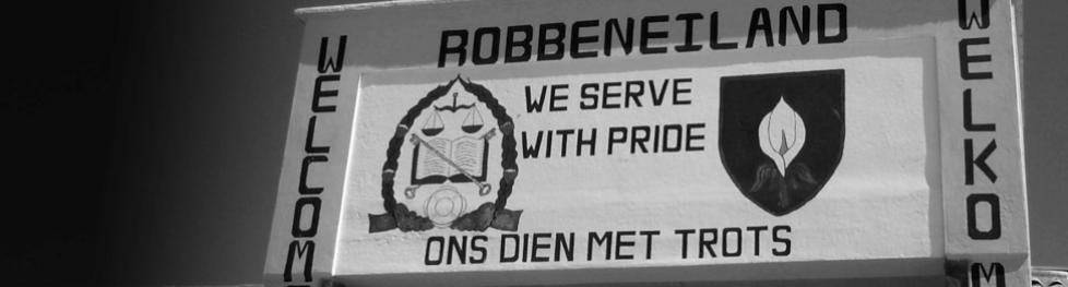 Welcome sign at Robben Island